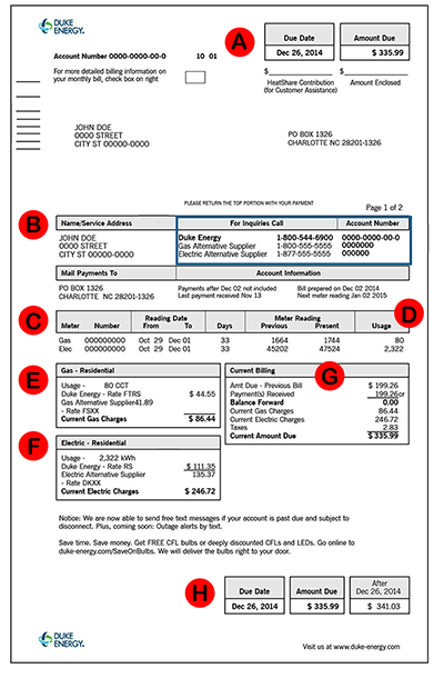 Understand Your Duke Bill